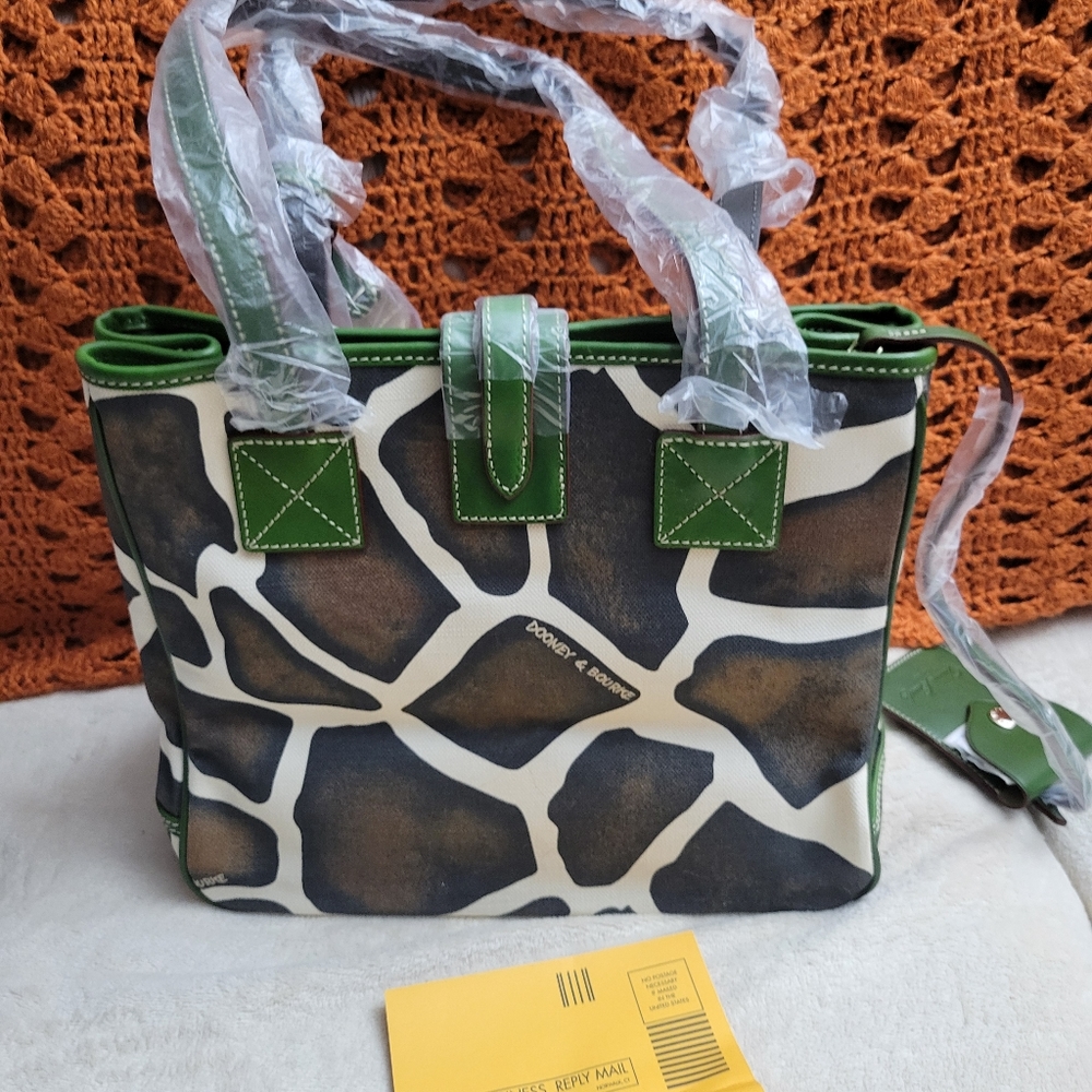 DOONEY &BOURKE new w tags women's handbag,purse, canvas animal print